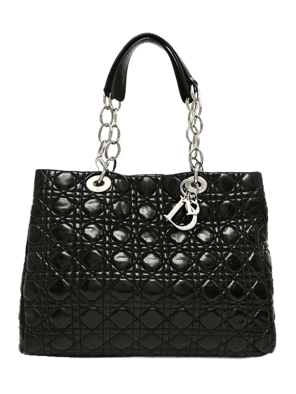 ♥️Dior Soft Shopping Black Quilted Chain-Handle Tote Bag♥️